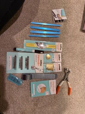 Impressart Gold Metal Stamping Blanks & Crystal Setter Kit